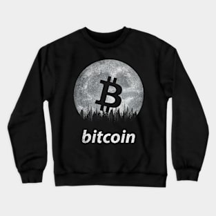 Vintage Bitcoin BTC Coin To The Moon Crypto Token Cryptocurrency Blockchain Wallet Birthday Gift For Men Women Kids Crewneck Sweatshirt